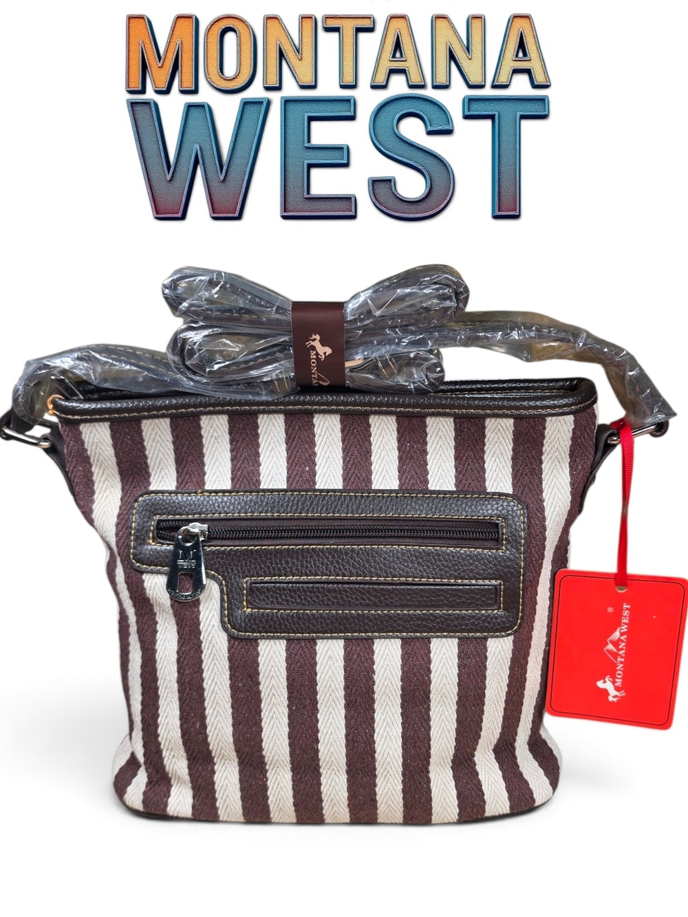 Montana West Adjustable Crossbody w/ Front Zip Pockets NWT!